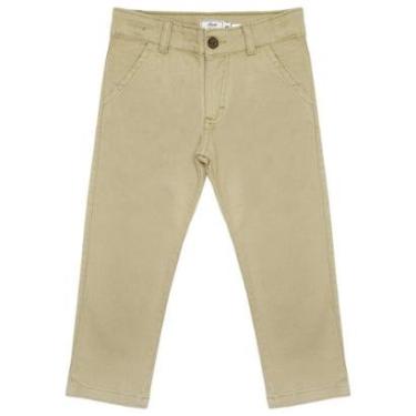 Imagem de Calça Infantil Look Jeans Sarja Collor - BEGE - 01-Masculino