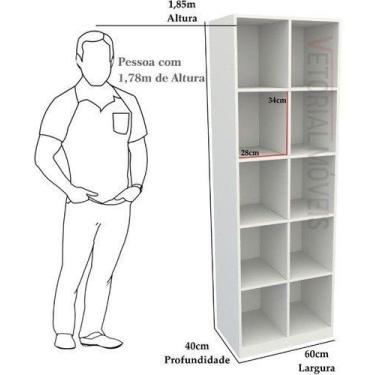 Imagem de Armário Colmeia Mirela M13 100% Mdf Organizador Estante - VETORIAL MÓV