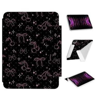 Imagem de Ouinice Capa para iPad Air 13 polegadas M3 (2025)/M2 (2024) Chip, iPad Pro 12,9 polegadas 6ª/5ª/4ª/3ª geração, suporte multiângulo de origami, aba magnética, capa protetora completa, laços cereja