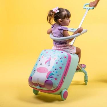 Imagem de Mala de Bordo 10 Kg Pets for Kids Unicórnio Verde Claro - Bagaggio, Ve