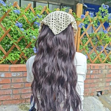 Imagem de Peruca longa ultra densa ondulada estilo pastoral peruca de renda integrada peruca feminina peruca longa meia cabeça, 70 cm, marrom escuro