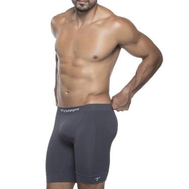 Imagem de Bermuda térmica sem costura anti assadura e alta compressão - Prata - EG-Masculino