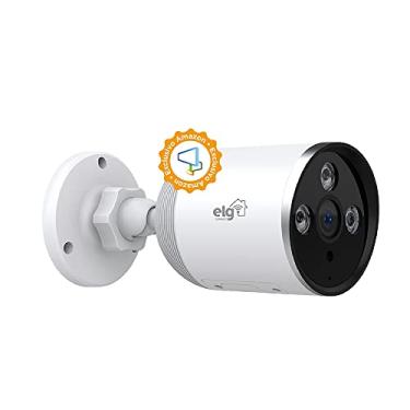 Imagem de ELG, SHCF602, Câmera Inteligente Externa Wi-Fi Full Color, Áudio Bidirecional, Grava Full HD 1080p, Visão Noturna, Compatível com Alexa, Branco