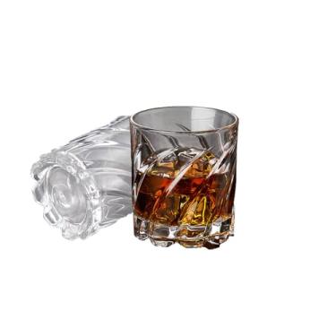 Imagem de Conjunto de 2 copos de uísque rotativos, taças de vinho elegantes para bourbon, uísque, rum, conhaque, coquetéis, copos de presente de uísque, ótimos presentes para pais e homens, pode ser lavado na