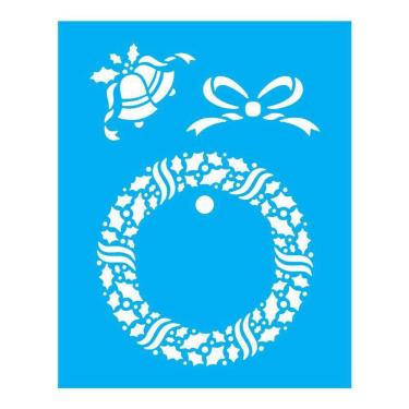 Imagem de Stencil Tamako Guirlanda Natal - 20X25Cm - Ref B120