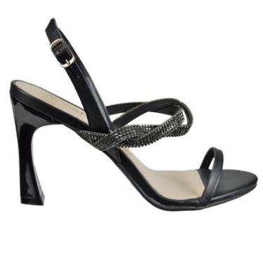Imagem de Sandalia Via Uno Delicada Com Strass Salto Fino 634003-Feminino