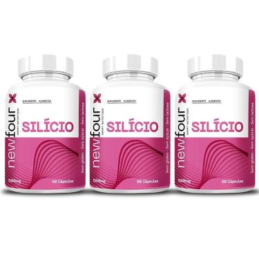 Imagem de Kit 3x Silício Orgânico 60 Cápsulas 500mg - New Four-Unissex