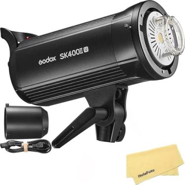 Imagem de Godox SK400II-V SK400IIV 400Ws Professional Studio Strobe Flash Light,GN65 0.1-1.5S Recycle Time,2.4G X System,Bowens Mount with 10W LED Modeling Lamp for Wedding,Portrait,Fashion,Product PhotographyF