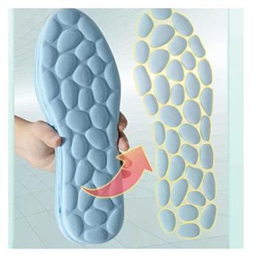 Imagem de THJKUPO Palmilhas de espuma viscoelástica sola respirável almofada esportiva corrida para pés design de paralelepípedos ortopédico