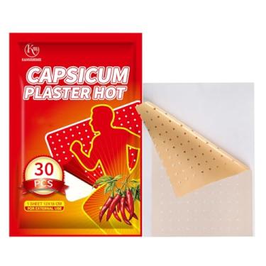 Imagem de Adesivos de capsaicina XL - Patch de Capsicum quente de força máxima de 12 cm x 18 cm - 30 peças de adesivos quentes