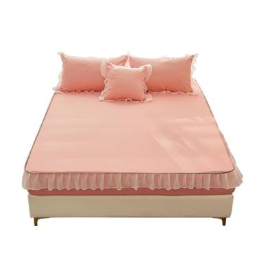 Imagem de THJKUPO Capa de cama dobrável lavável à máquina com água e ar condicionado, conjunto de três peças (200 cm x 220 cm)