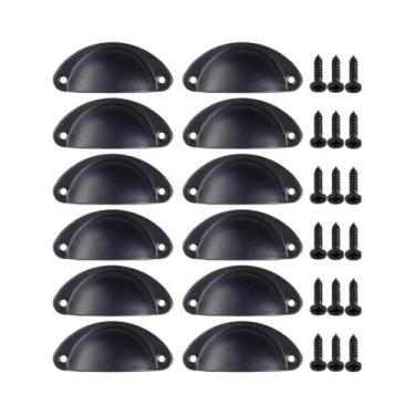 Imagem de Puxadores De Armário Em Formato De Meia Lua, 12 Peças, 35x8cm, Puxador