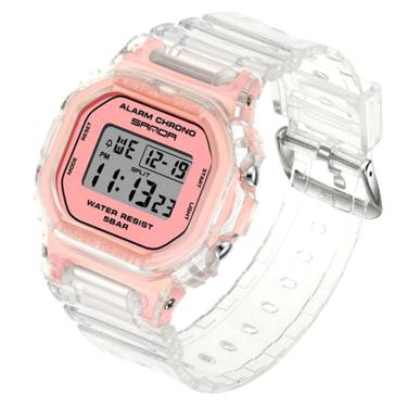 Imagem de Relógio De Pulso Sanda Correia Transparente Casual