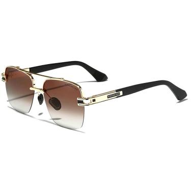 Imagem de Óculos De Sol Masculino Quadrado Design Retro Proteção Uv400