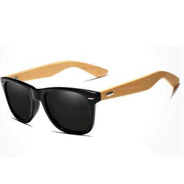 Imagem de Óculos De Sol Kingseven Vintage Hastes De Madeira Uv400
