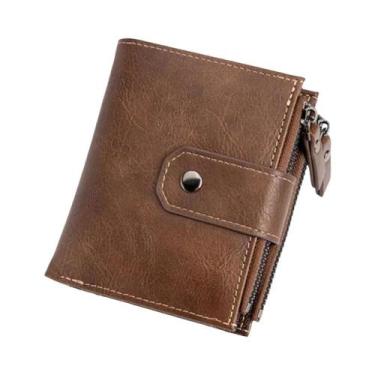 Imagem de Carteira Masculina De Couro De Luxo, Porta-cartões Curto De Alta Quali