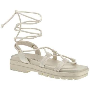 Imagem de Sandália Papete Feminina Tratorada Plataforma de Amarrar-Feminino