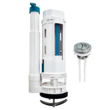 Imagem de Mecanismo De Saída Para Caixa Acoplada Monobloco Dual Flush Smart Depot Com Botão Acionamento Descarga Superior Duplo Para Deca Incepa Celite Sanit