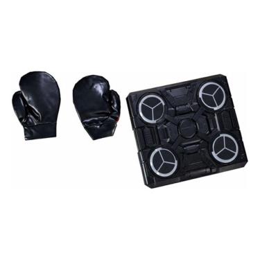 Imagem de Máquina Alvo Boxe Musical Luvas Recarregável Treino Preto