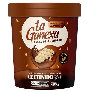 Imagem de Pasta de Amendoim Com Whey Protein - 450g Leitinho Black - La Ganexa-Masculino