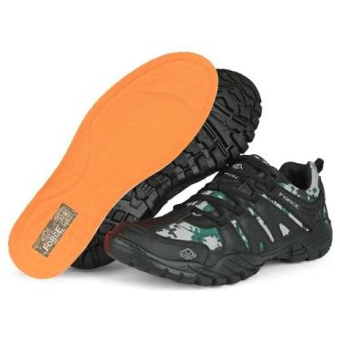 Imagem de Tênis Force Militar Storm, Ripstop Camuflado Cinza/Selva, Esporte, Cam