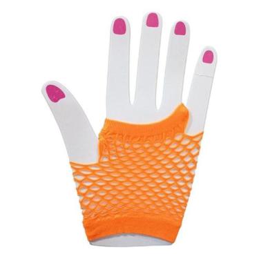 Imagem de Luva Arrastão Curta Feminina - Estilo Rock - Genérico, Laranja