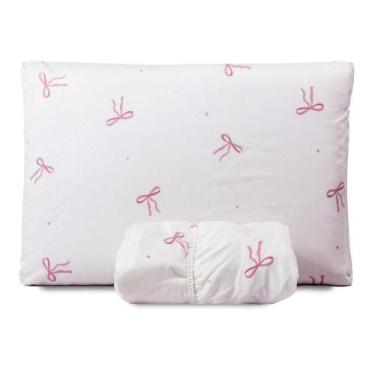 Imagem de Jogo Lençol Solteiro Lacinhos Micropercal 180 Fios 2 Peças - Casa Mode