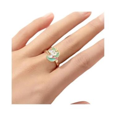 Imagem de Anel Giratório Ajustável Borboleta Margarida Para Mulheres, Anel Anti-