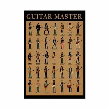 Imagem de Impressão artística de parede sem moldura Poster Guitar Master 50,5 x 35 cm