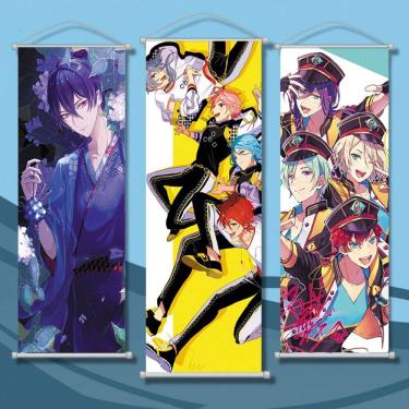 Imagem de Conjunto de arte de parede Canvas Scroll Idolish7 Anime 30x75cm (3 painéis)
