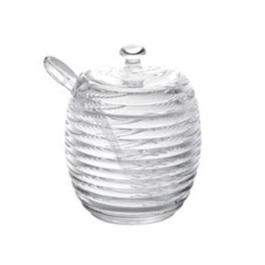 Imagem de Açucareiro De Cristal Com Colher E Tampa Colmeia Lyor 210ml