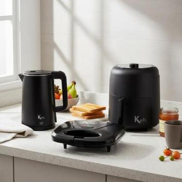 Imagem de Kit Chaleira Modern Preta 1,5L + Fritadeira Elétrica Petit 2,6L + Sand