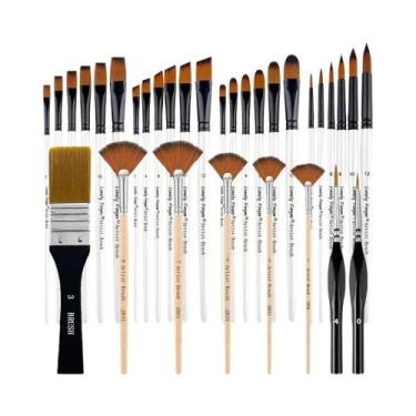Imagem de Conjunto De 32 Pincéis De Pintura Série Artista Com Cerdas De Nylon: R