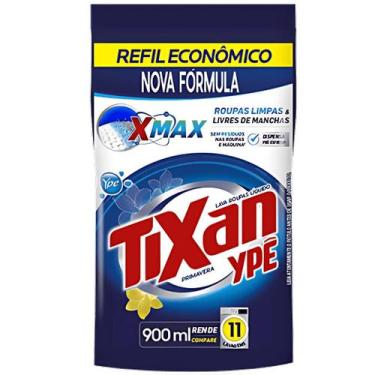 Imagem de Sabão Líquido Refil Tixan Ypê Primavera 900ml Lava Roupas Unidade ou K