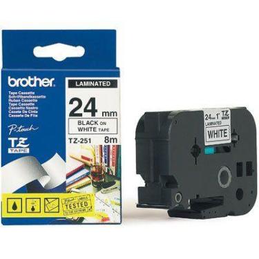 Imagem de Fita Rotuladora Brother 24MM Tze-251 Preto No Branco Original