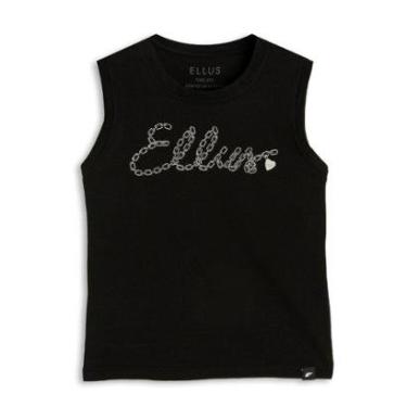 Imagem de Regata Ellus Love Chain Feminina Preta-Feminino