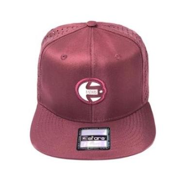 Imagem de Bone Snapback Aba Reta Microfibra Peletizada Vinho Est-327 E-stars-Unissex