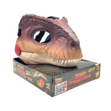 Imagem de Brinquedo Infantil Fantasia Mascara Marrom Dinossauro Ataque Furioso c
