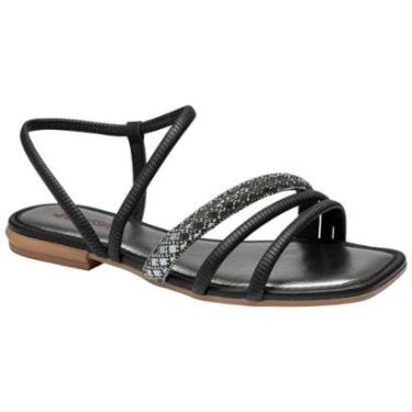 Imagem de Sandália Rasteira Mississipi Q9543 Feminina - Preta-Feminino