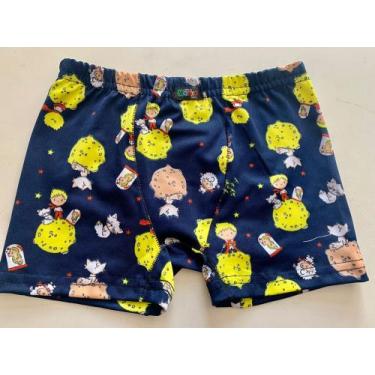 Imagem de Kit com 05 Cuecas Box Infantil Microfibra elástico rebatido - Cuecas M