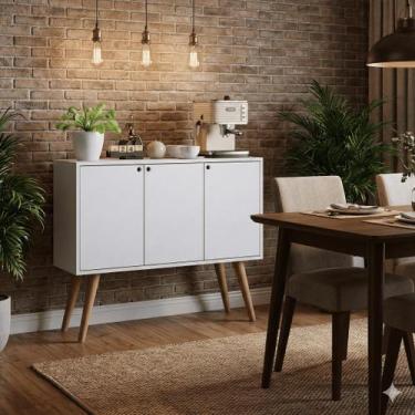 Imagem de Aparador Balcão Buffet Cantinho do Café Pés Palito Elegante Retro 3 Po