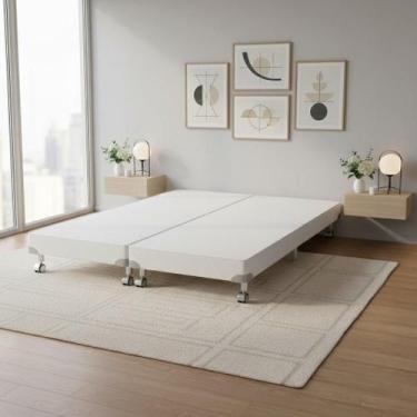 Imagem de Cama Box Simples Castor Queen Gold Star Vitagel 158x198x10cm