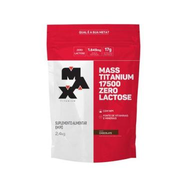 Imagem de Mass Titanium 17500 Zero Lactose - 2400g Refil Chocolate - Max Titaniu