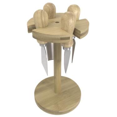 Imagem de Jogo de 4 facas para queijo com suporte em bambu -Dynasty, 3 meses por