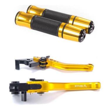 Imagem de Kit Manopla Manete Esportivo Fz8 Fz6 R6 Xj6 Mt07 Mt09 R1 - Stark Race,