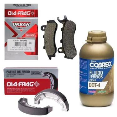 Imagem de Kit Pastilha, Lona, Fluido Titan 160/ Fan 160 18 Á 23 Cbs - Dia Frag