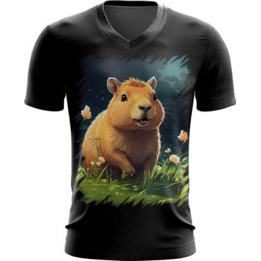 Imagem de Camiseta Gola V Capivara do Bem Animalzinho 13 - Kasubeck Store®, Baby