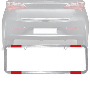 Imagem de Par Moldura de Placa Cromada Refletor Padrão Universal - Shekparts