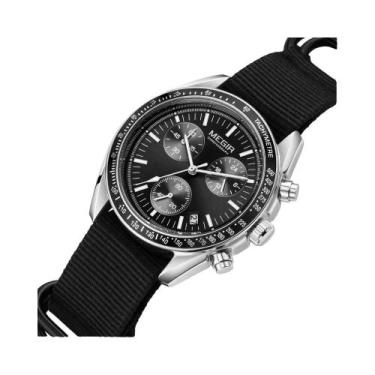 Imagem de Relógio Automático De Luxo Para Homens MEGIR Com Pulseira De Tecido Ca