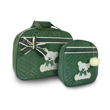 Imagem de Kit Bolsa Maternidade 2 Peças Grande Impermeável + Mochila + Trocador 